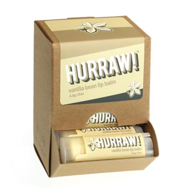 Hurraw! Organic Lip Balm Vanilla Bean 4.8g x 24 Display